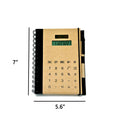 Recycled Solar Calculator With Pen And Notepad