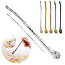 Stainless Steel Filtering Straw With Spoon