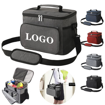 10L Insulated Lunch Cooler Bag with Pockets & Shoulder Strap