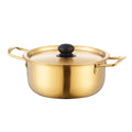 Korean Ramen Cooking Pot with Lid and Double Handle