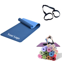 Tpe Two-Tone Yoga Mat With Carrying Strap