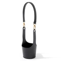 Pu Leather Cup Holder Sleeve With Adjustable Strap