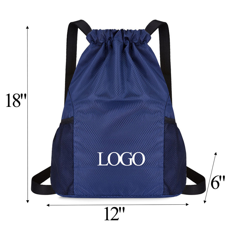 Diamond Check Drawstring Pocket With Side Pocket