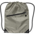 Nylon Zippered Drawstring Backpack