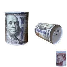 Round Tin Money Box