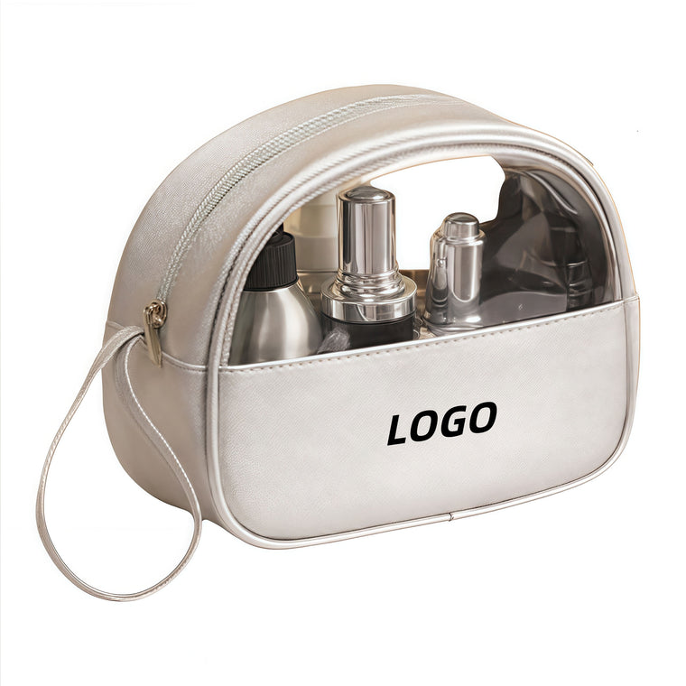 Handheld Skincare Organizer PU Waterproof Cosmetic Bag