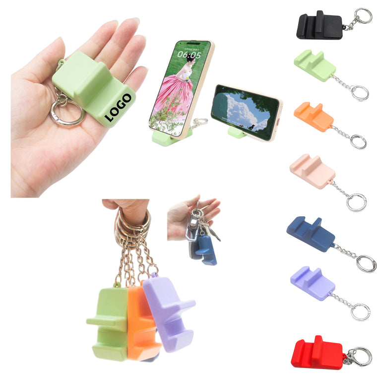 Travel Outdoor Portable Silicone Phone Holder Keychain