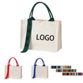 Canvas Bag With Ribbon Design