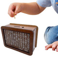 Reusable Wooden Money Box With 1000 Money Saving Target