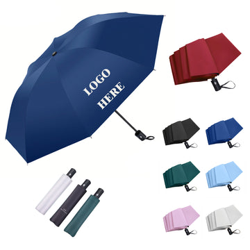 Black Glue Sunscreen Auto Open Folding Umbrella
