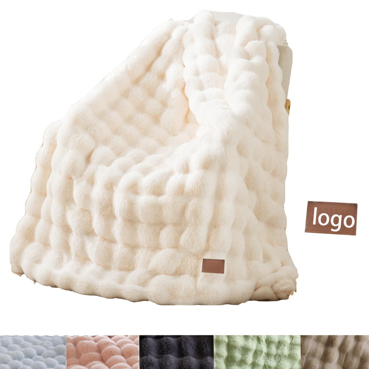 Luxury Plush Bubble Texture Throw