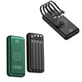 10000Mah Power Bank With Built-In Charging Cables