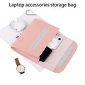Leather Laptop Sleeve Case With Small Bag
