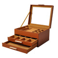 Pu Triple-Layer Jewelry Storage Box With Window