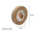Bamboo Magnetic Bottle Opener Round Fridge Beer Cap Remover