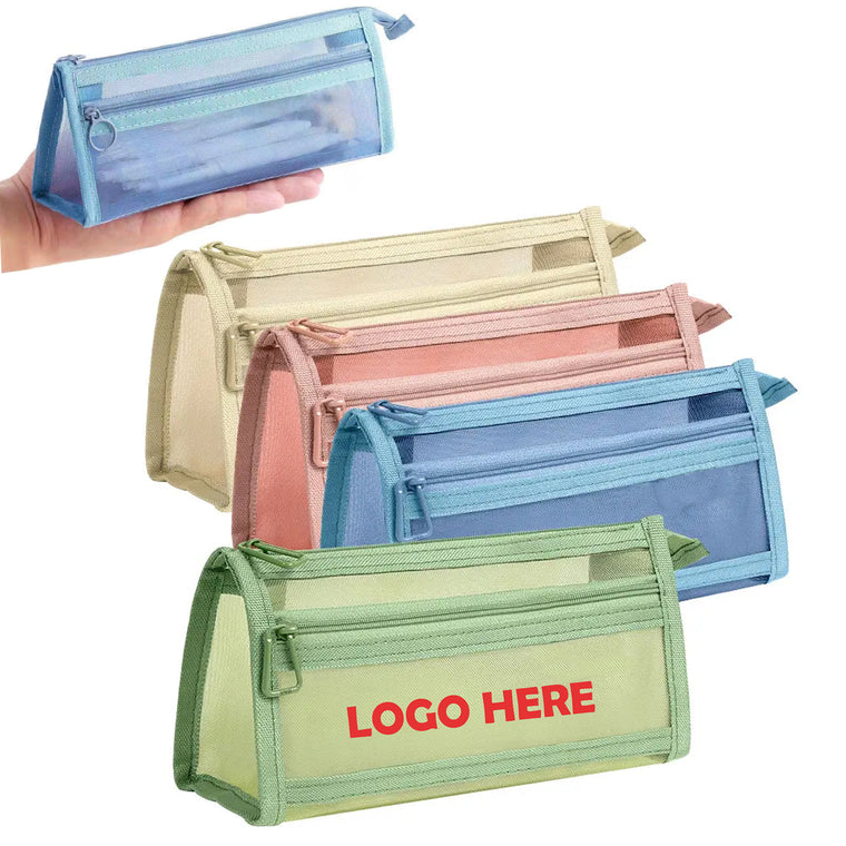 Double-Layer Transparent Nylon Mesh Zipper Pouch