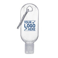 Travel-Sized Transparent Plastic Keychain For Hand Sanitizer