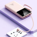 Power Bank 20000Mah With Built-In Cables