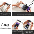 IPX8 Waterproof Phone Pouch Clear Touch Travel Lanyard