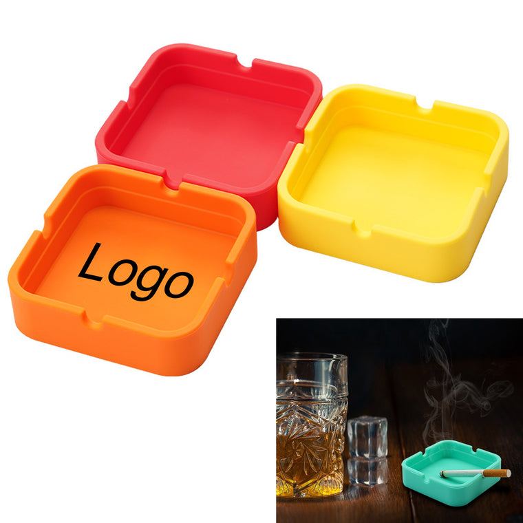 Square Anti-Hot Silicone Ashtray