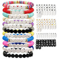 Custom Soft Clay Letter Colorful Beaded Clay Bead Bracelets