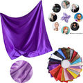 35''X35'' Women's Full Color Printed Glossy Satin Fabric Bandanna Head Scarf