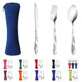 3 Pieces Cutlery Set With Zipper Pouch