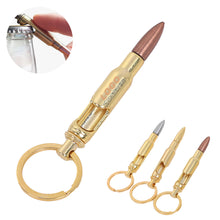 Metal Bullet Shaped Bottle Opener With Keychain