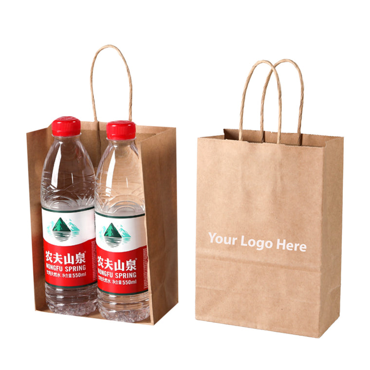 5.91 X 3.15 X 8.27 Inches Brown Kraft Paper Bags With Handles