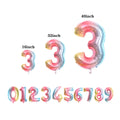 Number Balloons Foil Helium