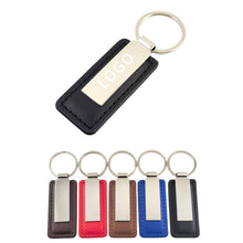 Rectangular Leather Keychain