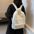 Puffer Quilted Backpack For Fall Casual Use