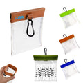 Transparent Auto-Closing Golf Tee Pouch with Carabiner