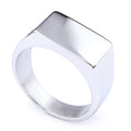 Rectangular Titanium Steel Ring