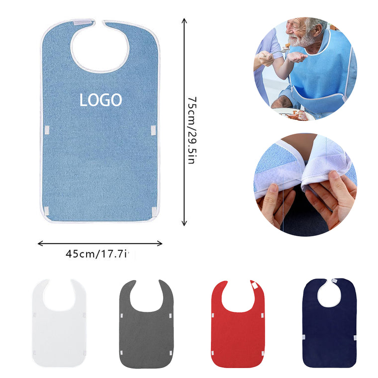 Waterproof  Adult Bibs With Pocket