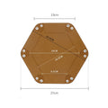 Hexagonal Velvet Dice Tray-Foldable Storage Case
