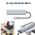 6 In 1 Aluminum Alloy Usb C Hub Hdmi Adapter