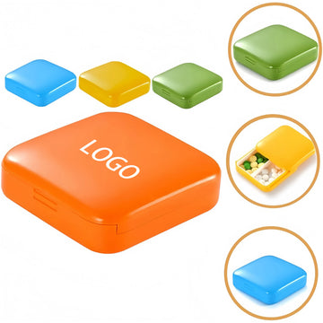 Portable Push Pull 2 Compartment Pill Box