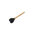 Creative Heart-Shaped Wooden Handle Silicone Spoon