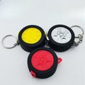 Full Color Custom Tire Shape Tape Measure Keychain 1M/3Ft
