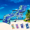 Tie-Dye Microfiber Chaise Lounge Towel Cover W/ Side Pockets