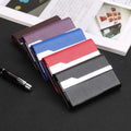 Stainless Steel Business Card Holder with Leather Case