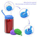 Silicone Soda Can Lid with Straw