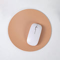 Round Pu Leather Non-Slip Mouse Pad