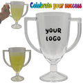 Custom Creative 32 Oz Trophy Shape Clear Plastic Beer Cup
