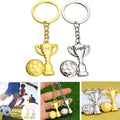 Football and Trophy Keyring