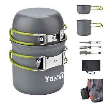 Portable Stackable Camping Cookware Set