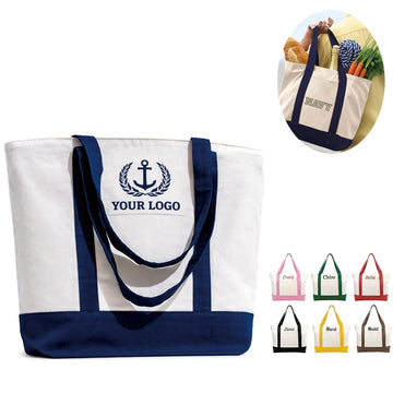 Premium Heavy Canvas Tote With Zipper Pocket