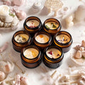 Customized Logo Amber Glass Jar Soy Wax Candle Gift