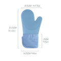 Heat Resistant Cotton Silicone Quilted Oven Mittens